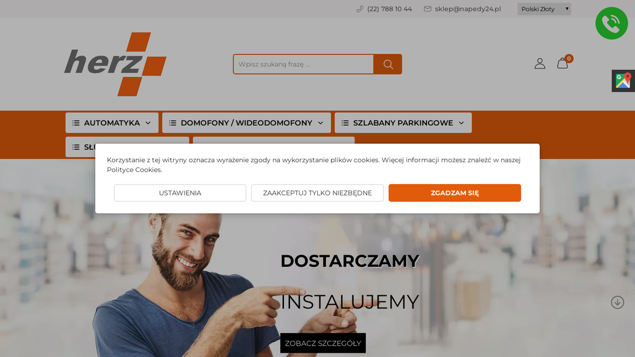 Sklep z automatyką i systemami zabezpieczeń HERZ cover