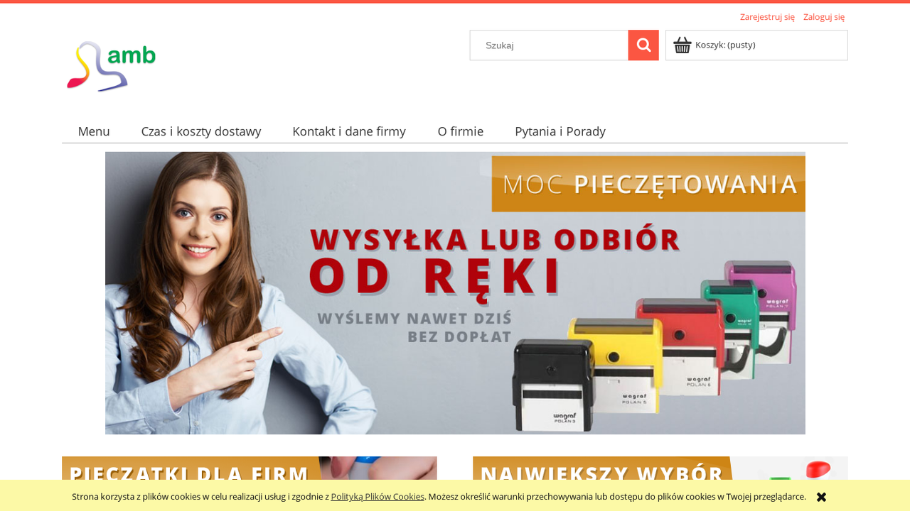 Pieczątki online AMB - Wyrób pieczątek cover