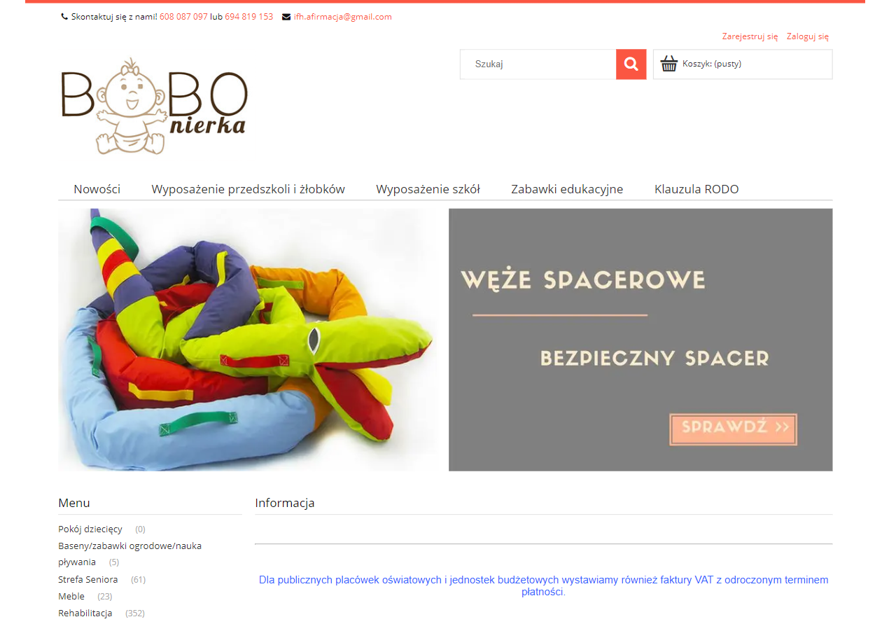 Bobonierka - zabawki i wyposażenie szkół, przedszkoli, żłobków cover